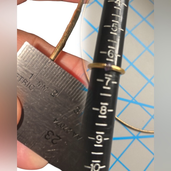 Lot of gold over sterling silver necklace and ring with amethyst - Picture 3 of 16